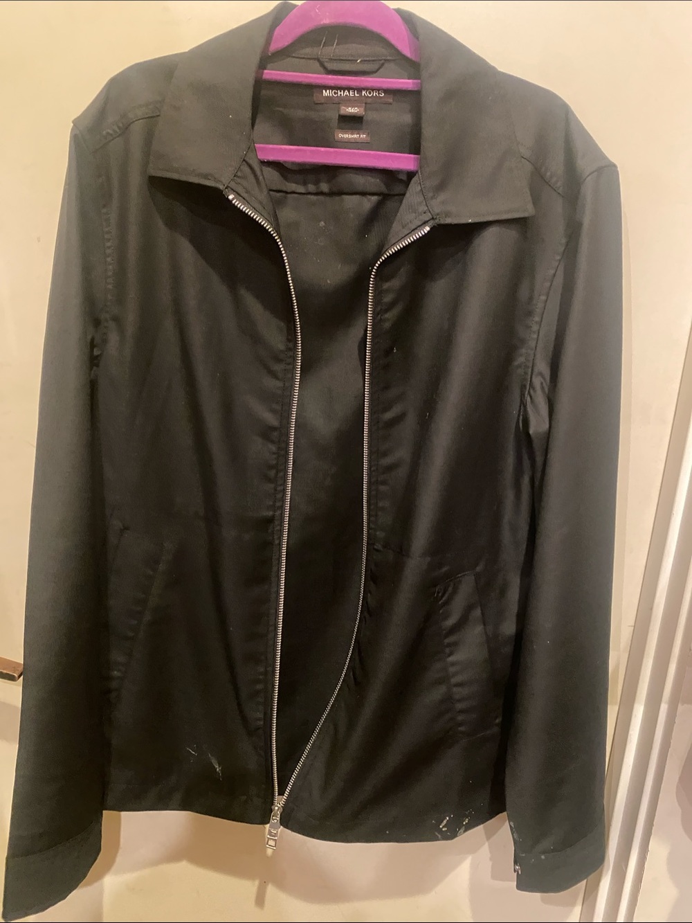 Michael Kors Black Women's Zip Bomber Jacket